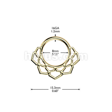 High Quality Precision All 316L Surgical Steel Lotus Filigree Hinged... - Image 4