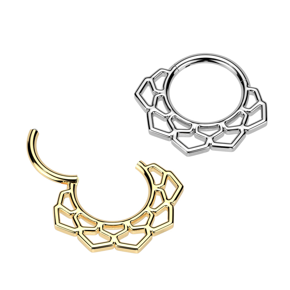 High Quality Precision All 316L Surgical Steel Lotus Filigree Hinged...