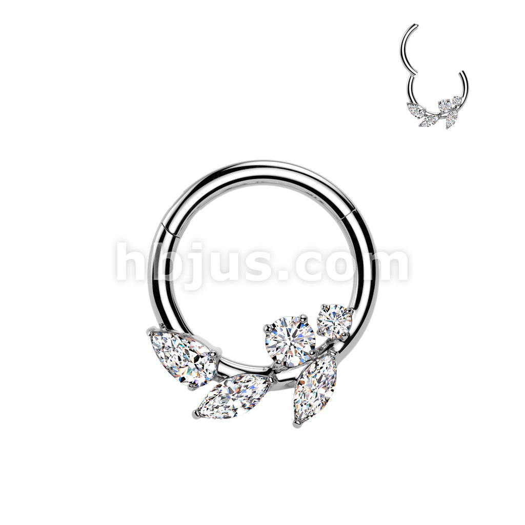 High Quality Precision All 316L Surgical Steel CZ Vine Hinged Segment... - Image 2