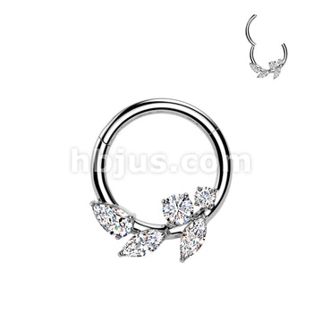 High Quality Precision All 316L Surgical Steel CZ Vine Hinged Segment... - Image 2