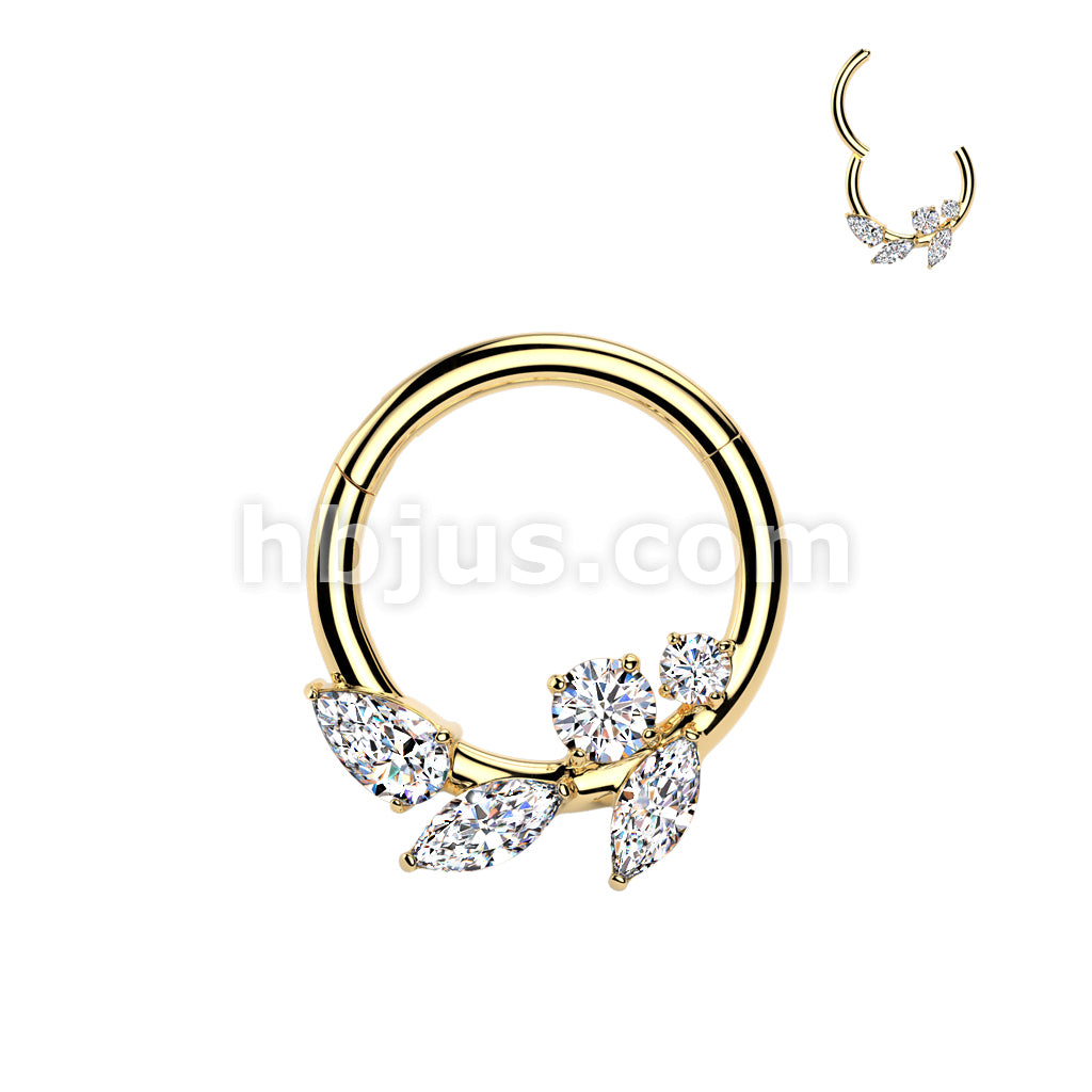 High Quality Precision All 316L Surgical Steel CZ Vine Hinged Segment... - Image 3