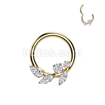 High Quality Precision All 316L Surgical Steel CZ Vine Hinged Segment... - Image 3