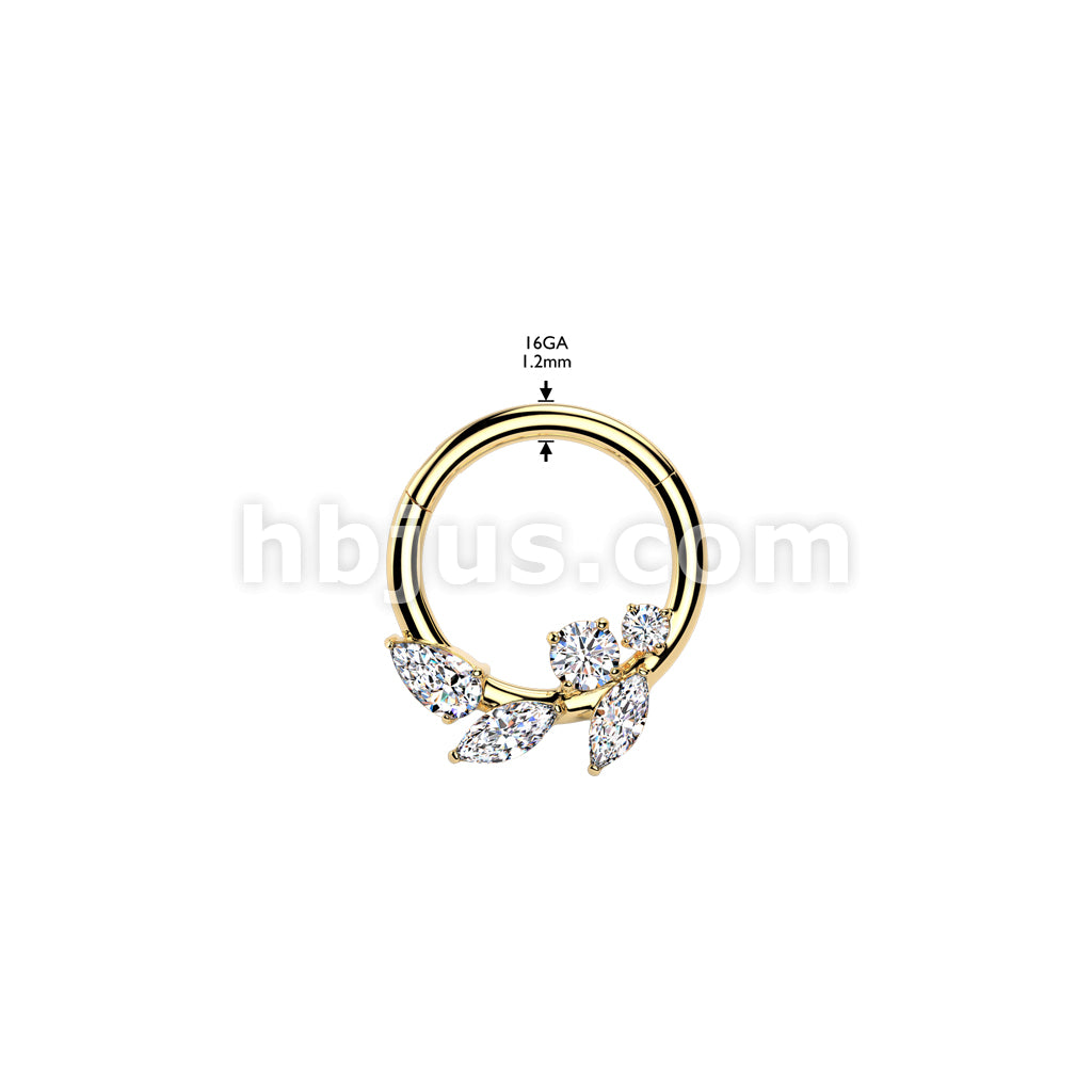 High Quality Precision All 316L Surgical Steel CZ Vine Hinged Segment... - Image 4