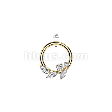 High Quality Precision All 316L Surgical Steel CZ Vine Hinged Segment... - Image 4
