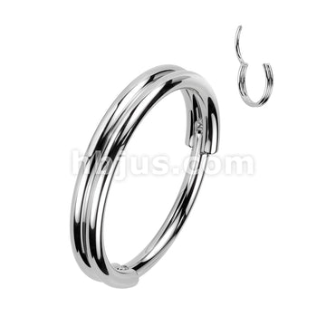 High Quality Precision All 316L Surgical Steel 20ga Hinged Segment Hoop... - Image 3