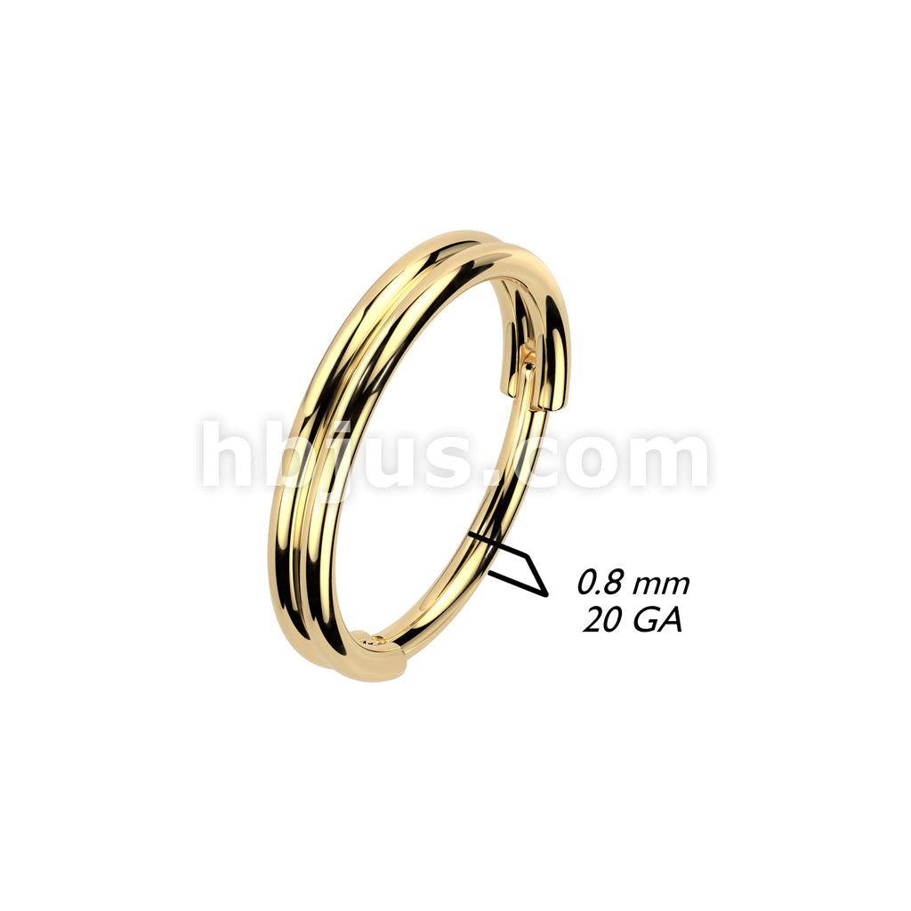 High Quality Precision All 316L Surgical Steel 20ga Hinged Segment Hoop... - Image 4