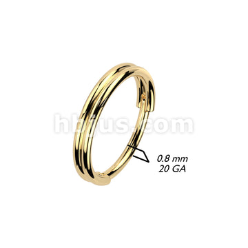 High Quality Precision All 316L Surgical Steel 20ga Hinged Segment Hoop... - Image 4