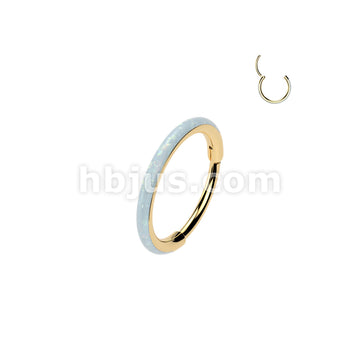 High Quality Precision All 316L Surgical Steel 20ga Outward Facing Opal... - Image 2