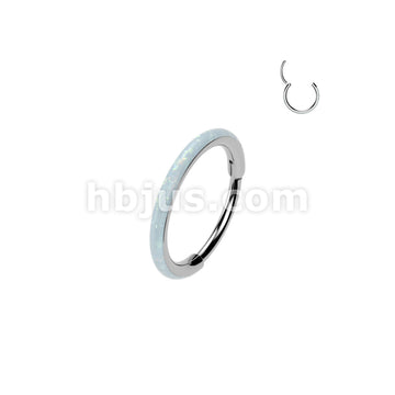 High Quality Precision All 316L Surgical Steel 20ga Outward Facing Opal... - Image 4