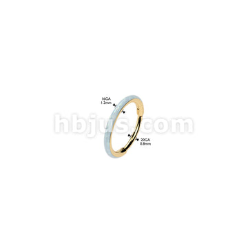 High Quality Precision All 316L Surgical Steel 20ga Outward Facing Opal... - Image 5