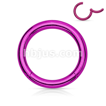 PVD OverHigh Quality Precision 316L Surgical Steel Hinged Segment Hoop... - Image 3
