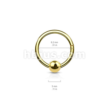 316L Surgical Steel Hinge Hoop Segment Rings with Ball for Ear... - Image 7