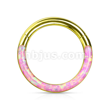 High Quality Precision Opal Set Front Side All 316L Surgical Steel... - Image 5