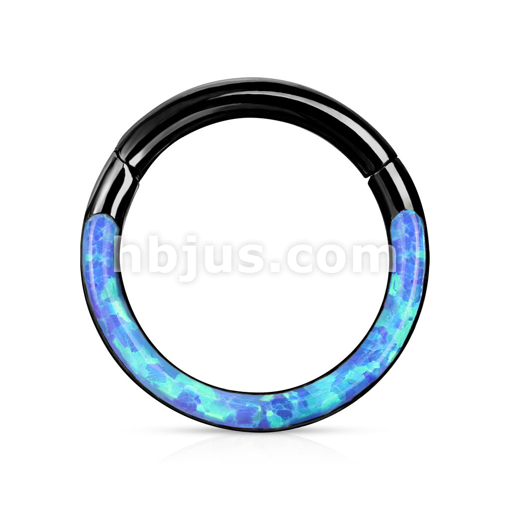 High Quality Precision Opal Set Front Side All 316L Surgical Steel... - Image 6