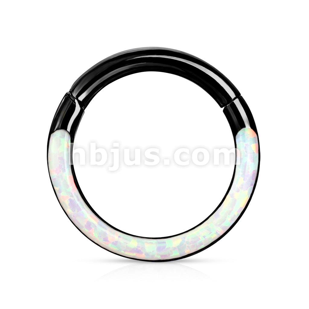 High Quality Precision Opal Set Front Side All 316L Surgical Steel... - Image 7
