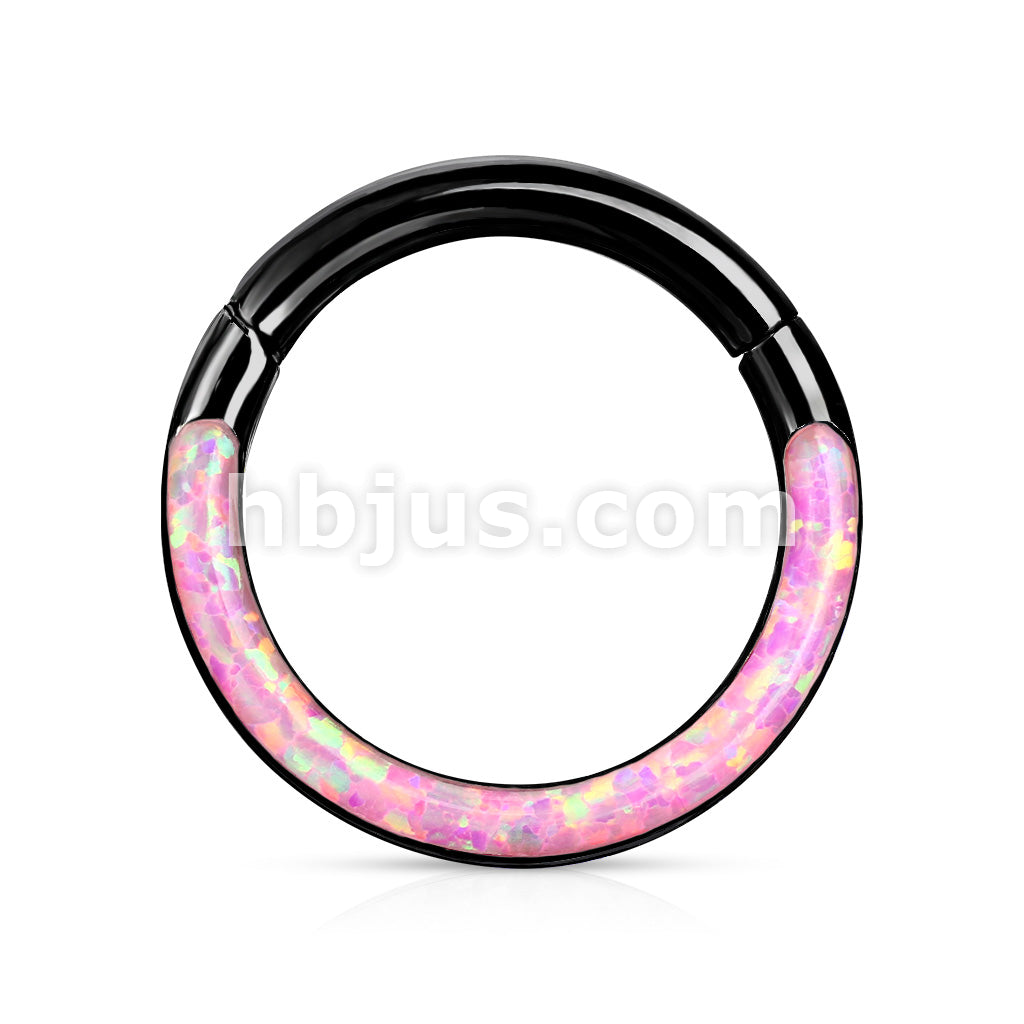 High Quality Precision Opal Set Front Side All 316L Surgical Steel... - Image 8