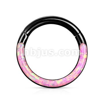 High Quality Precision Opal Set Front Side All 316L Surgical Steel... - Image 8
