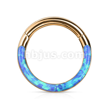 High Quality Precision Opal Set Front Side All 316L Surgical Steel... - Image 9
