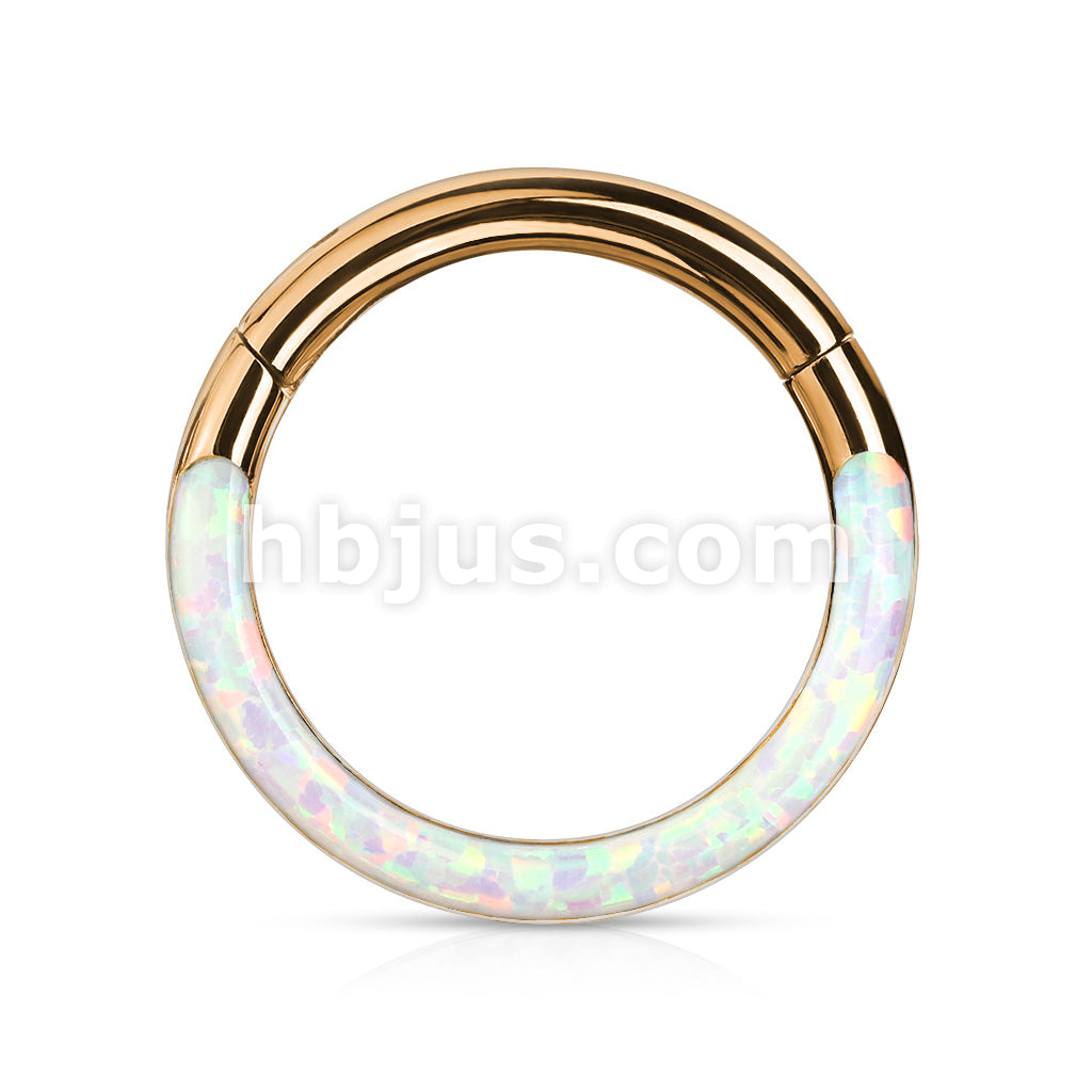 High Quality Precision Opal Set Front Side All 316L Surgical Steel... - Image 10