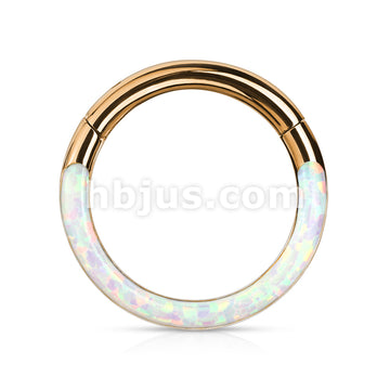 High Quality Precision Opal Set Front Side All 316L Surgical Steel... - Image 10