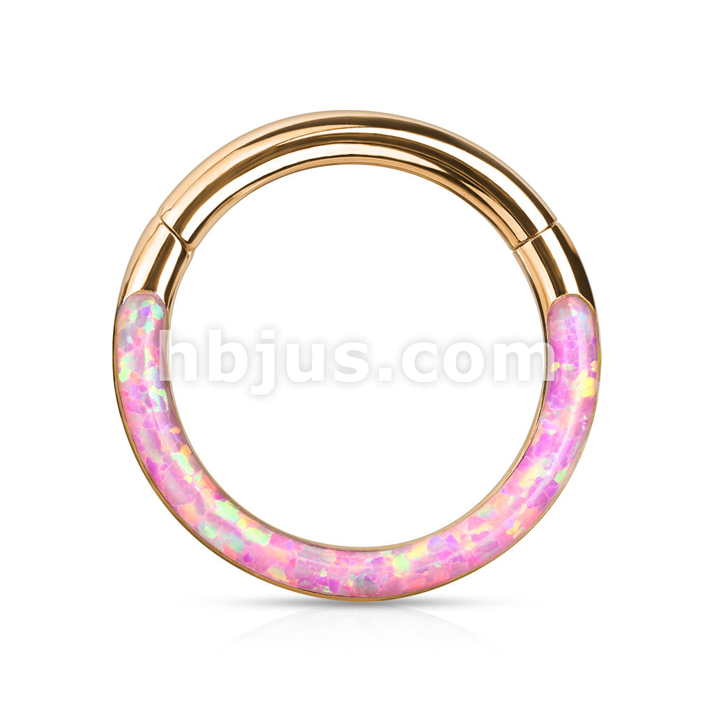 High Quality Precision Opal Set Front Side All 316L Surgical Steel... - Image 11
