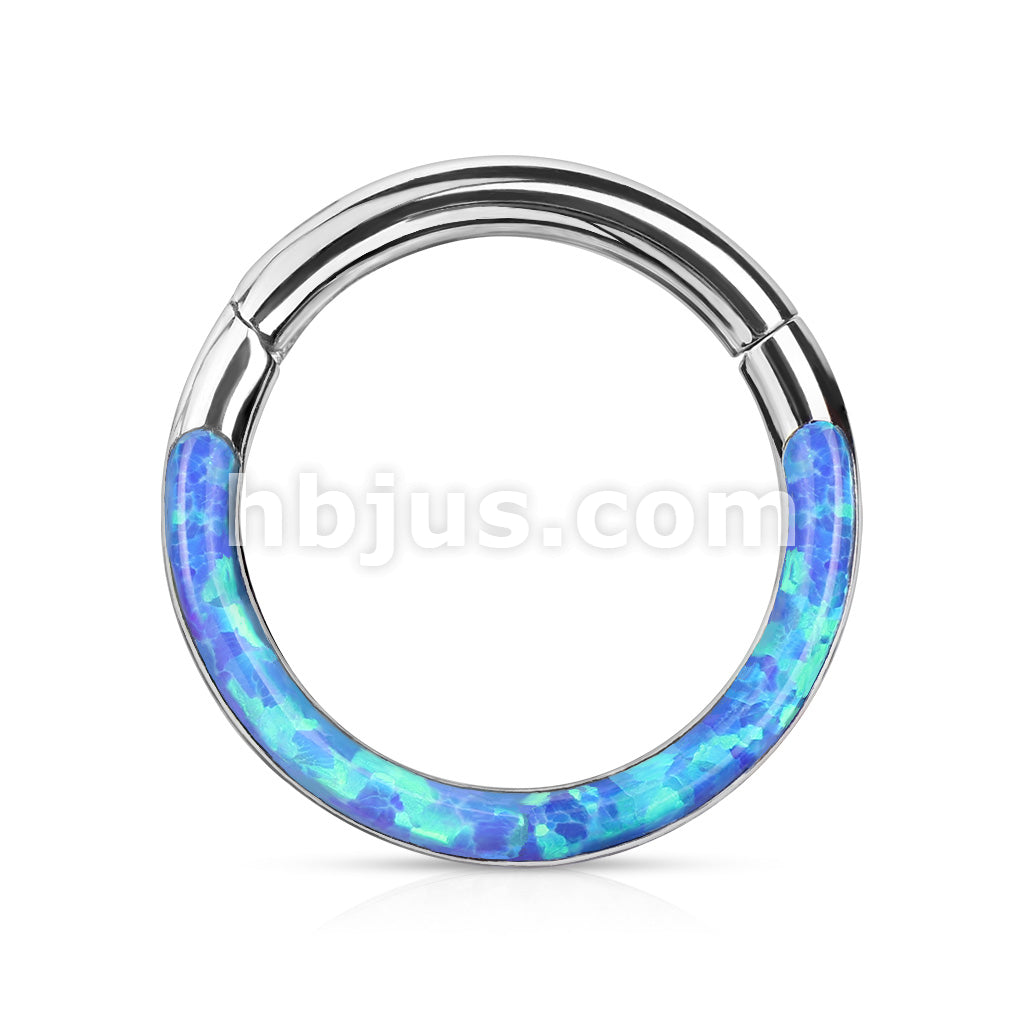 High Quality Precision Opal Set Front Side All 316L Surgical Steel... - Image 12
