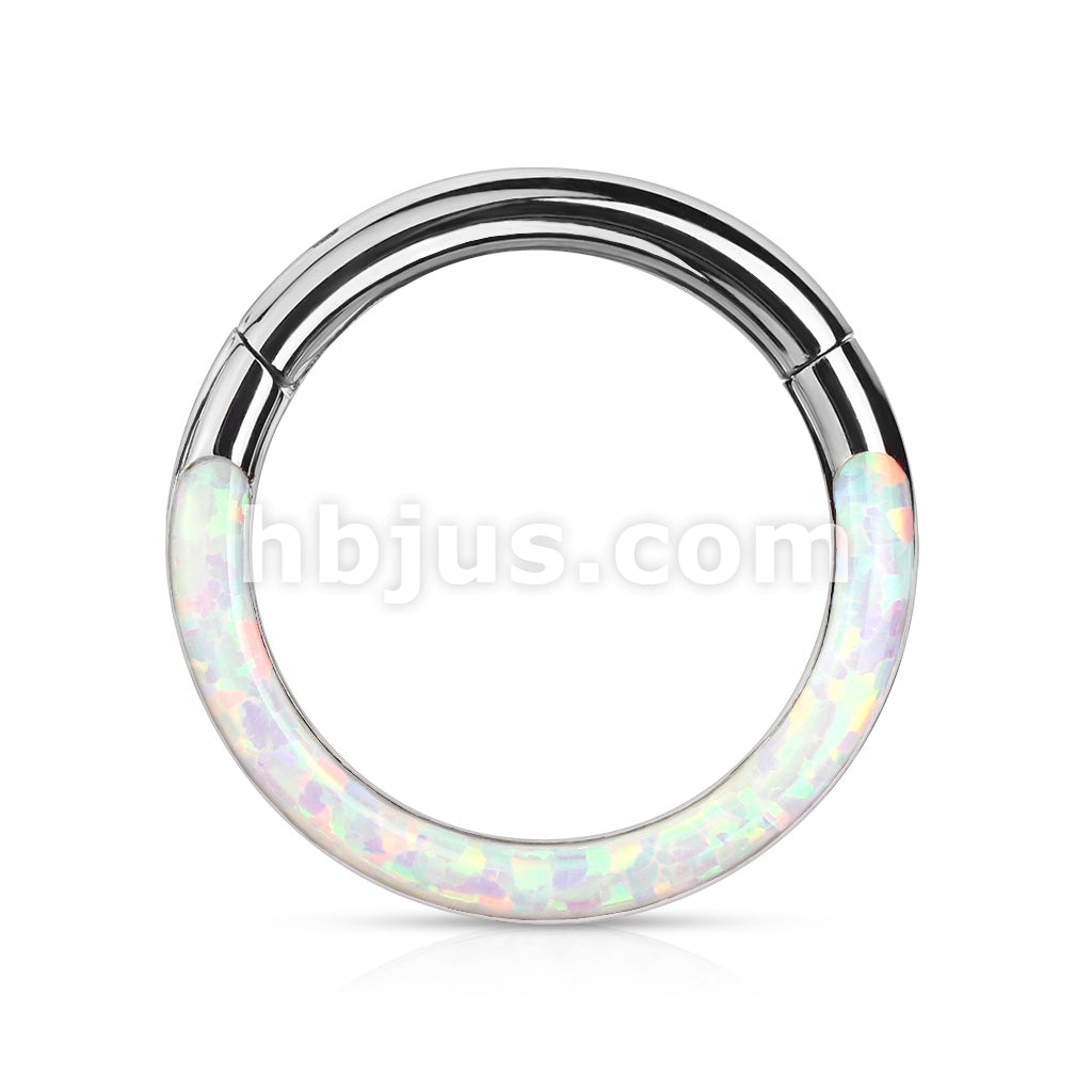 High Quality Precision Opal Set Front Side All 316L Surgical Steel... - Image 13