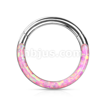 High Quality Precision Opal Set Front Side All 316L Surgical Steel... - Image 14
