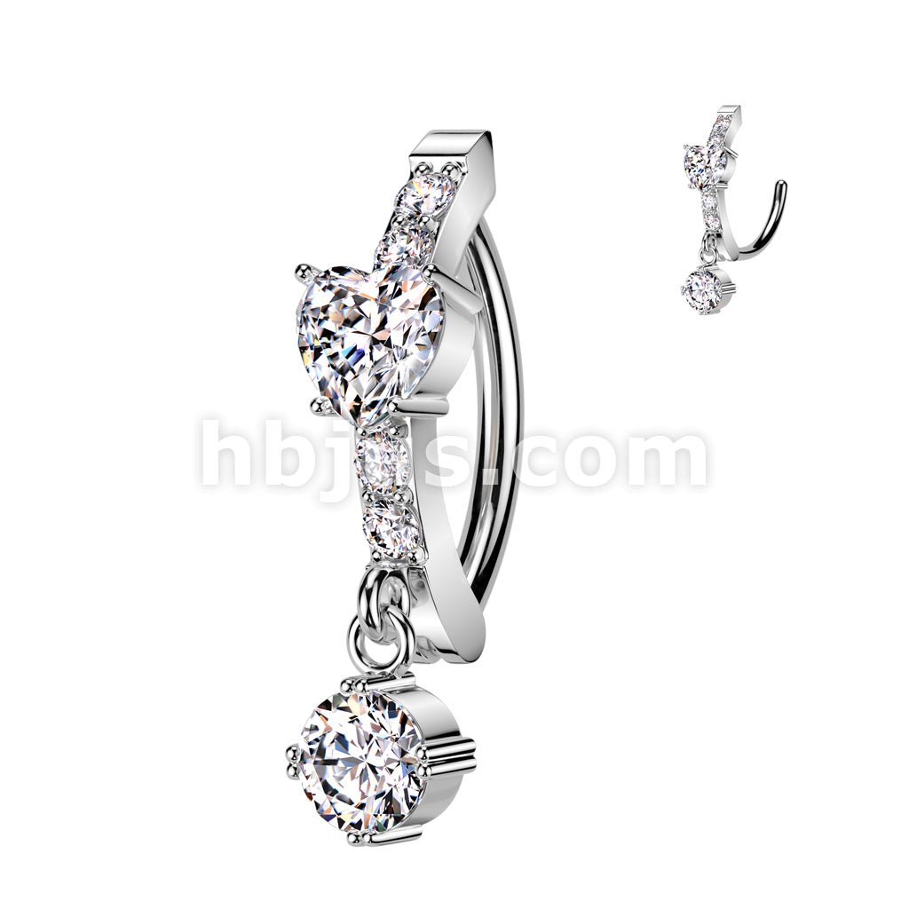 316L Surgical Steel 316L Surgical Steel Hinged CNC Belly Button Ring... - Image 2
