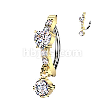 316L Surgical Steel 316L Surgical Steel Hinged CNC Belly Button Ring... - Image 3