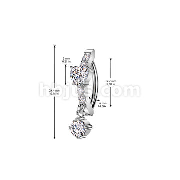 316L Surgical Steel 316L Surgical Steel Hinged CNC Belly Button Ring... - Image 4