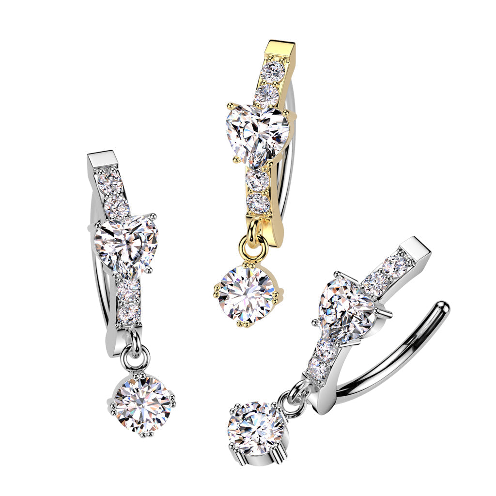 316L Surgical Steel 316L Surgical Steel Hinged CNC Belly Button Ring...