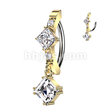 316L Surgical Steel 316L Surgical Steel Hinged CNC Belly Button Ring... - Image 3