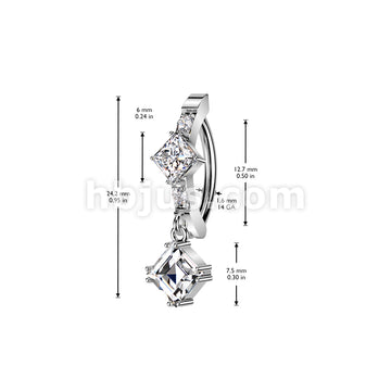 316L Surgical Steel 316L Surgical Steel Hinged CNC Belly Button Ring... - Image 4