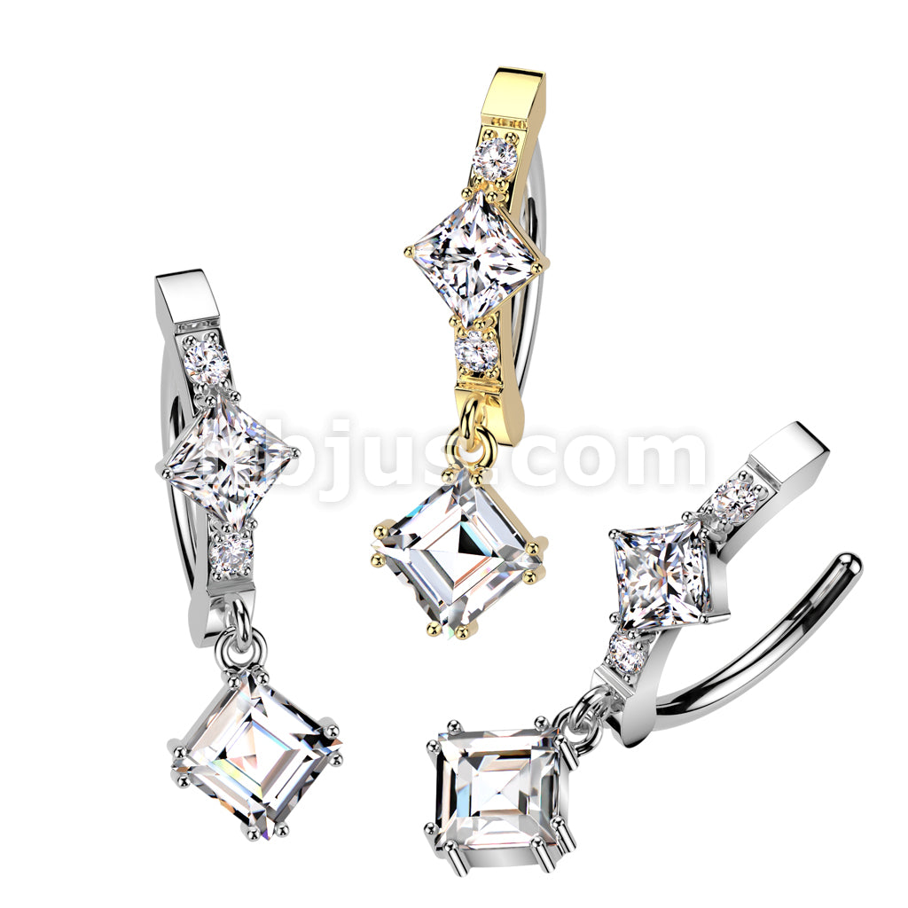 316L Surgical Steel 316L Surgical Steel Hinged CNC Belly Button Ring...