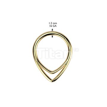 Implant Grade Titanium Hinged Segment Hoop Ring With Double Chevron Line - Image 4