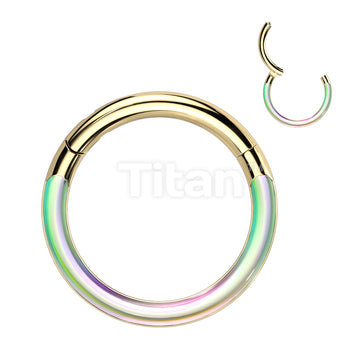 Implant Grade Titanium Photochromic Hinged Segment Hoop Ring - Image 2