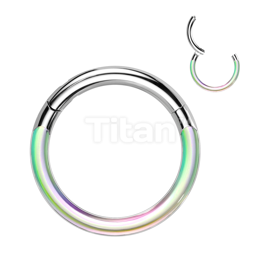 Implant Grade Titanium Photochromic Hinged Segment Hoop Ring - Image 3