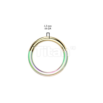 Implant Grade Titanium Photochromic Hinged Segment Hoop Ring - Image 4