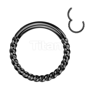 Implant Grade Titanium Braided Hinged Segment Hoop Ring  - Image 3