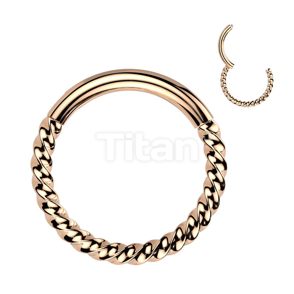Implant Grade Titanium Braided Hinged Segment Hoop Ring  - Image 4