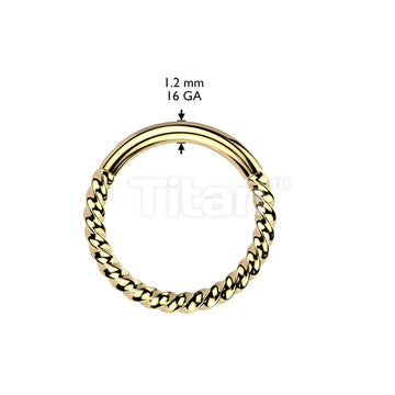 Implant Grade Titanium Braided Hinged Segment Hoop Ring  - Image 6