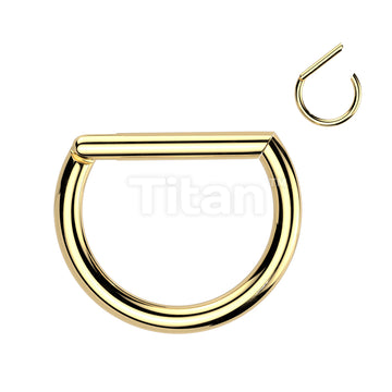 Implant Grade Titanium D Shaped Hinged Segment Ring - Image 2