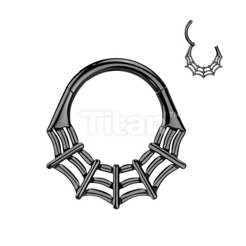 Implant Grade Titanium Spider Web Hinged Segment Hoop Ring - Image 3