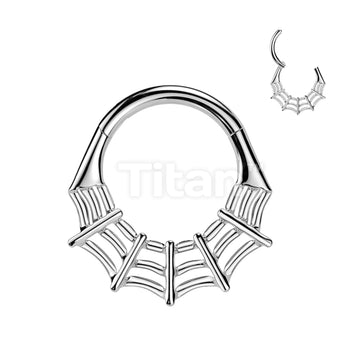 Implant Grade Titanium Spider Web Hinged Segment Hoop Ring - Image 4