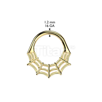 Implant Grade Titanium Spider Web Hinged Segment Hoop Ring - Image 5