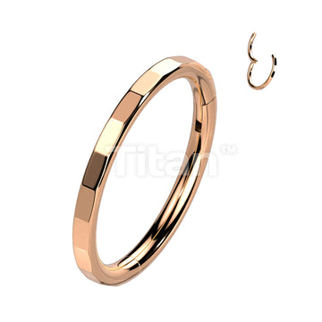 Implant Grade Titanium Hinged Segment Hoop Ring With Outward Facing Rectangular Facets - Image 4