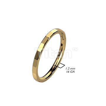 Implant Grade Titanium Hinged Segment Hoop Ring With Outward Facing Rectangular Facets - Image 6