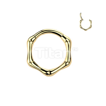 Titanium Hinged Bone Segment Hoop Ring - Image 2