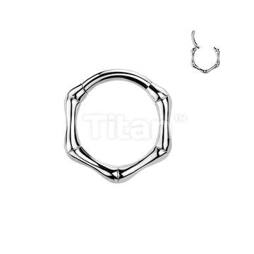 Titanium Hinged Bone Segment Hoop Ring - Image 3